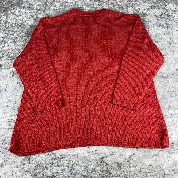 Vtg Fashion Bug Women's 22-24 Red Knitted‎ Fashion Bear University Pull Over - Picture 3 of 7
